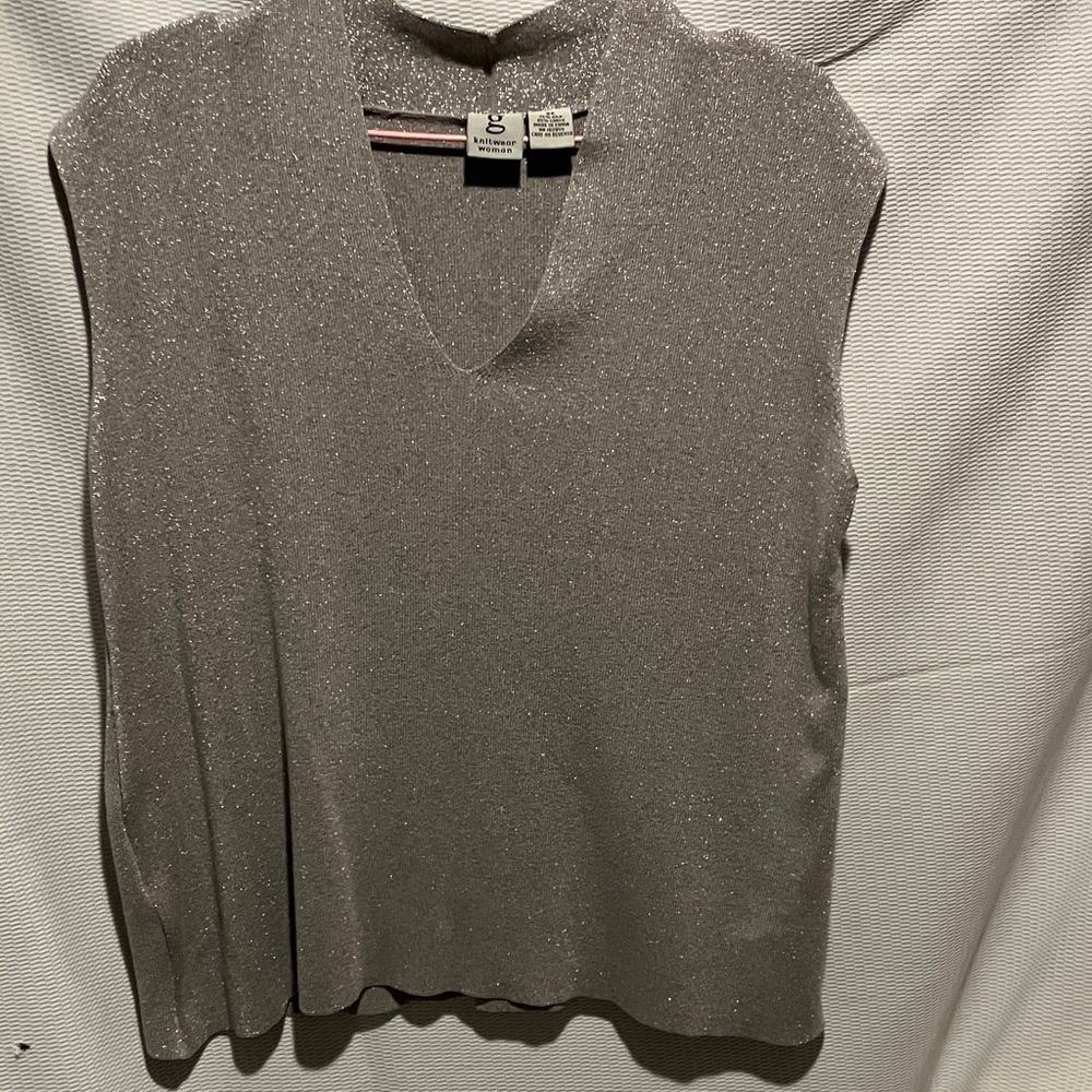 Very G Silver Sleeveless Blouse